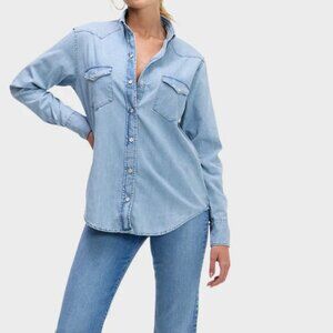 Sarah Alexandra Western Shirt Lonesome Dove In Denim